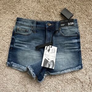 Kendall & Kylie The Drifter High Rise Blue Denim Jean Shorts Women size 3/26